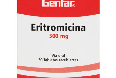 Eritromicina 500 Mg 50 Tabletas Gf