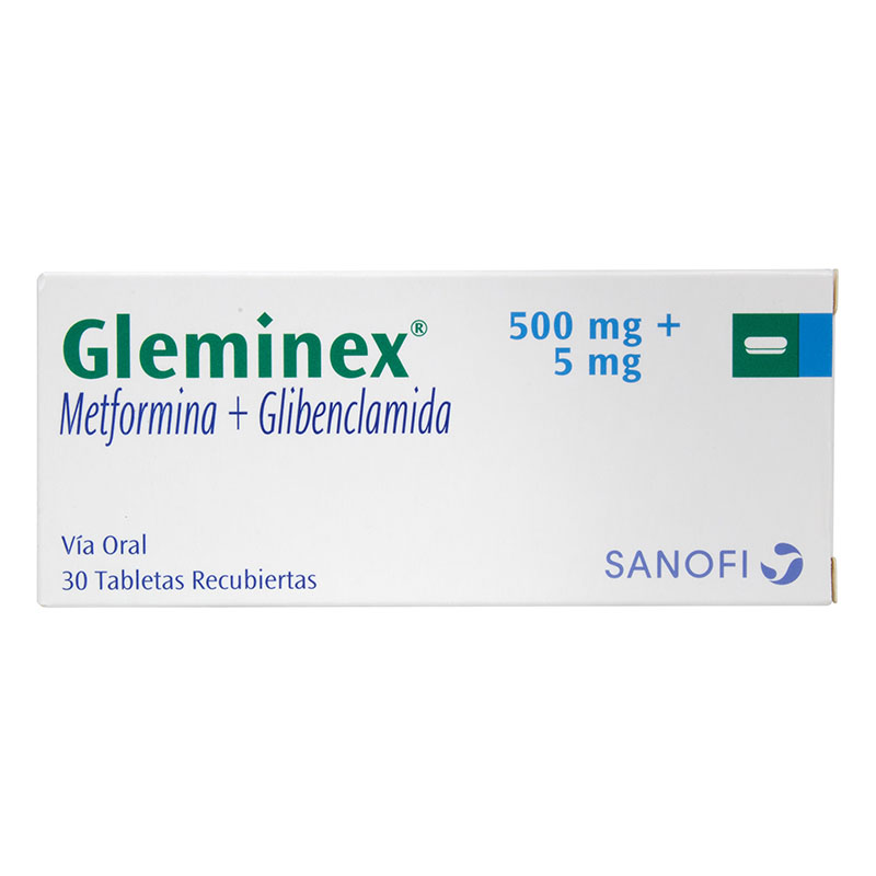 Gleminex 500 Mg+5 Mg 30 Tabletas Recubiertas - Imagen 2