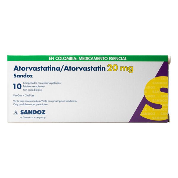 Atorvastatina 20 Mg 10 Tabletas Sz - Imagen 2