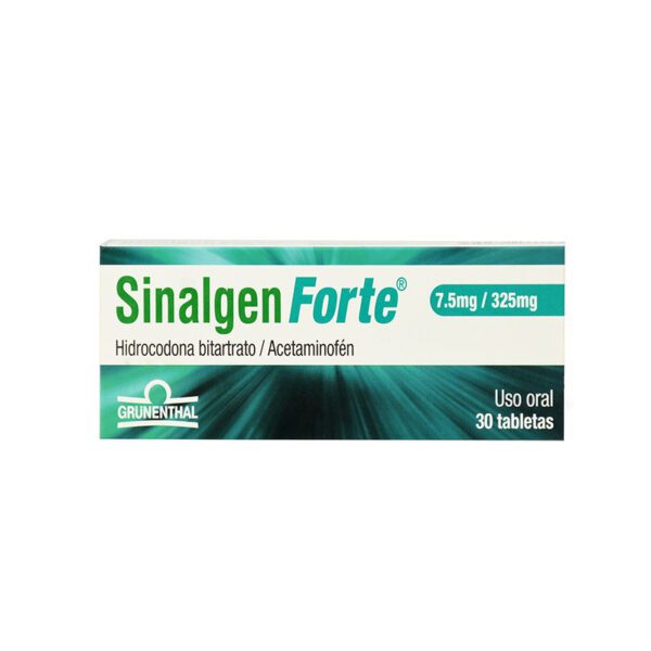 Sinalgen Forte 7.5/325 Mg 30 Tabletas (3%+(Pae) - Imagen 2