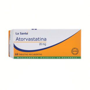 Atorvastatina 20 Mg 10 Tabletas Ls
