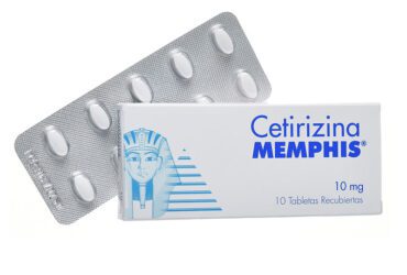 Cetirizina 10 Mg 10 Tabletas