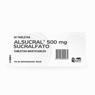 Alsucral 500 Mg Masticable 20 Tabletas