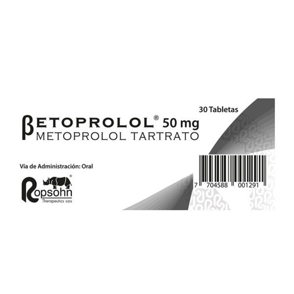 Betoprolol 50 Mg 30 Tabletas (M)12180