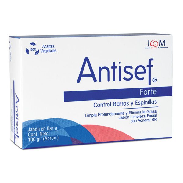 Jabón Anti Acne Antisef Forte 100 Gr Icom