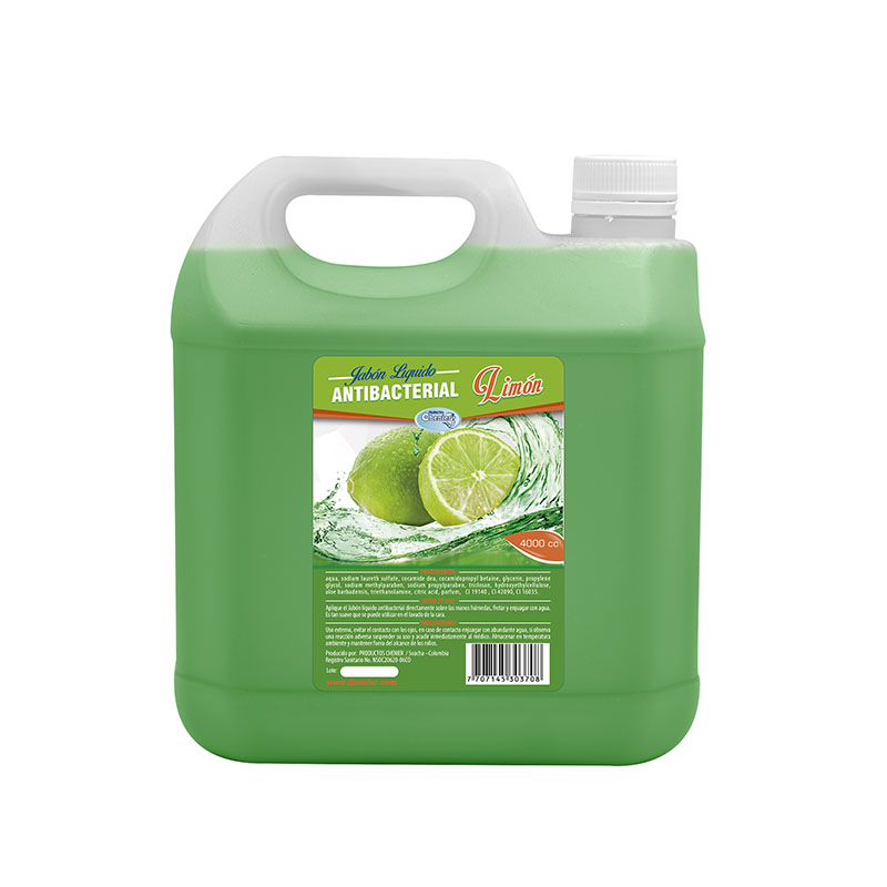 Jabón Líquido Antibacterial Chenier Limón 4000 Ml - Imagen 2
