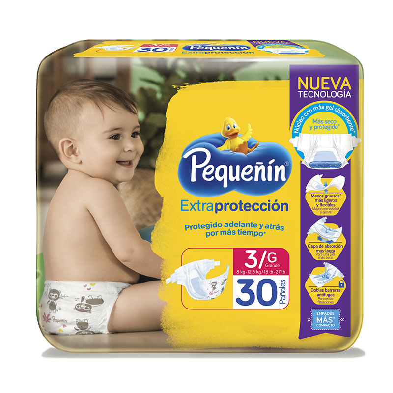 Pañal Pequeñin Extra Protección Etapa 3 30 Unidades