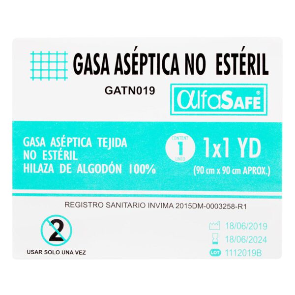 Gasa Alfa Aseptica 1X1 - Imagen 2