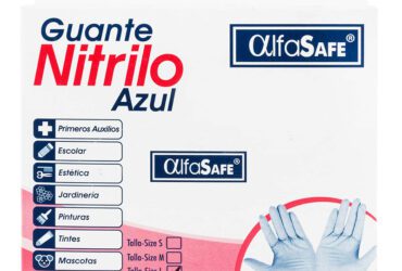 Guante Exam.Nitrilo Azul Alfa T.L 24 Uds