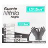 Guantes Nitrilo Alfasafe Negro Talla L 24Uds - Imagen 2