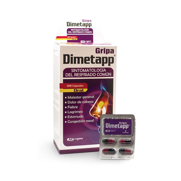Dimetapp Gripa 500 Mg 100 Capsulas