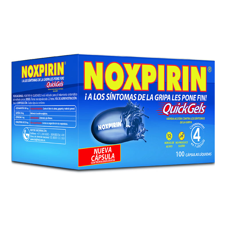 Noxpirin Quick Gel 100 Capsulas (A) - Imagen 2