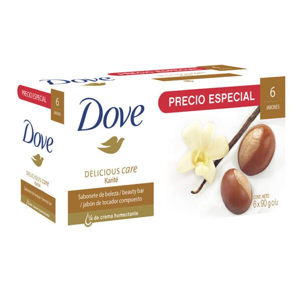 6 Jabones Dove Karité 90 Gr Pague Menos Lleve Más - Imagen 2