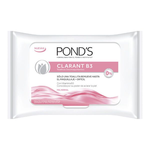 Toalla Desmaquilladora  Ponds Clarant B3 25 Unidades - Imagen 2