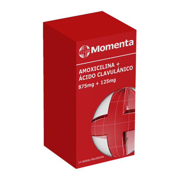 Amoxicilina 875 Mg+Ácido Clavulánico  125 Mg 14 Tabletas