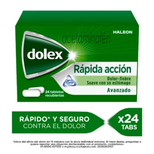 DOLEX RAPIDA ACCION AVANZ 500 MG 24 TBS